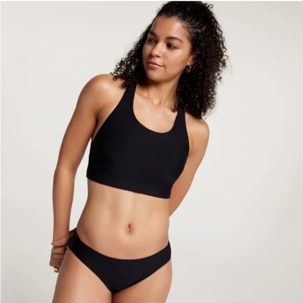CALIA by Carrie Underwood Black Racerbsck Bikini Top Size XS